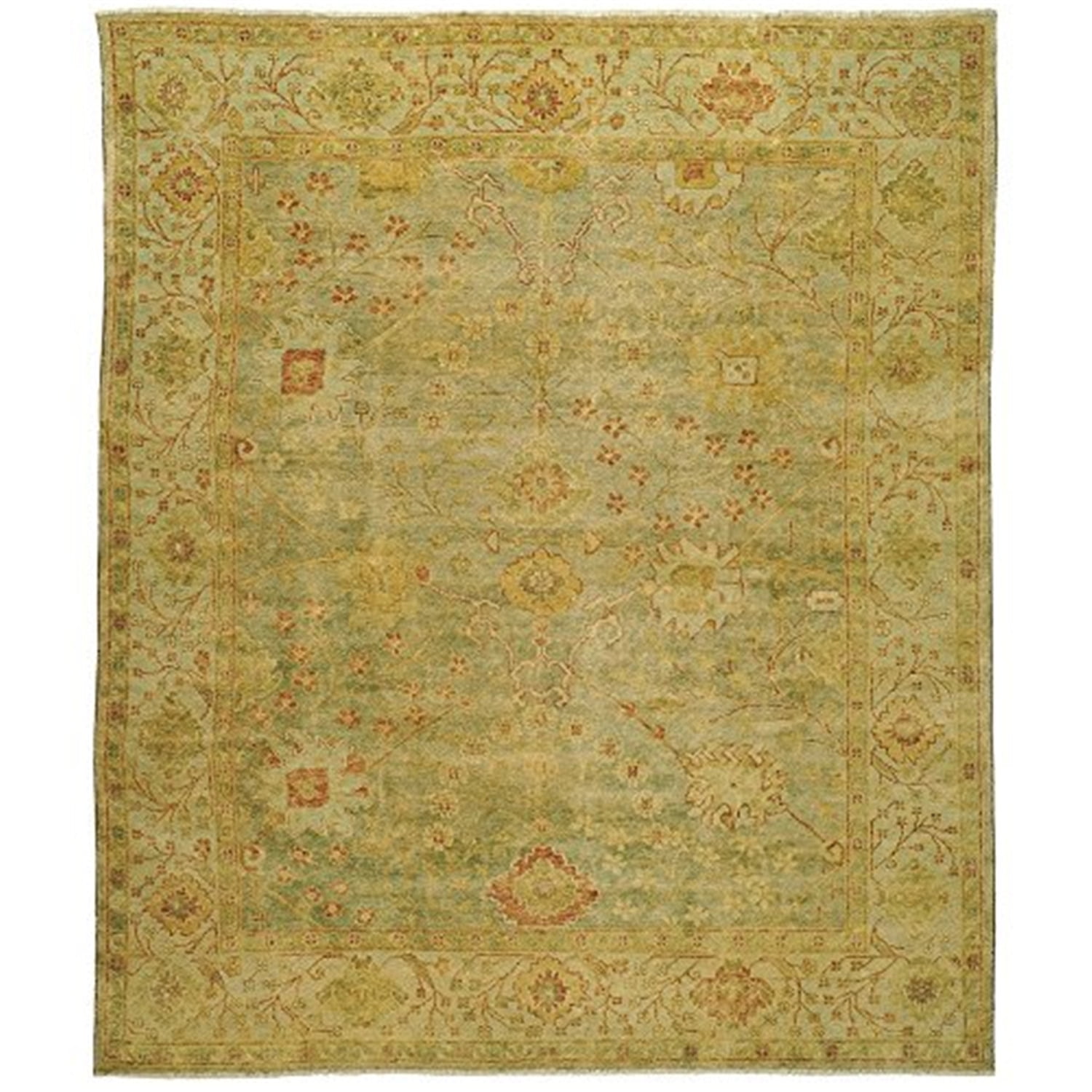 Hand-Knotted Gray Wool 9' x 12' Rectangular Area Rug