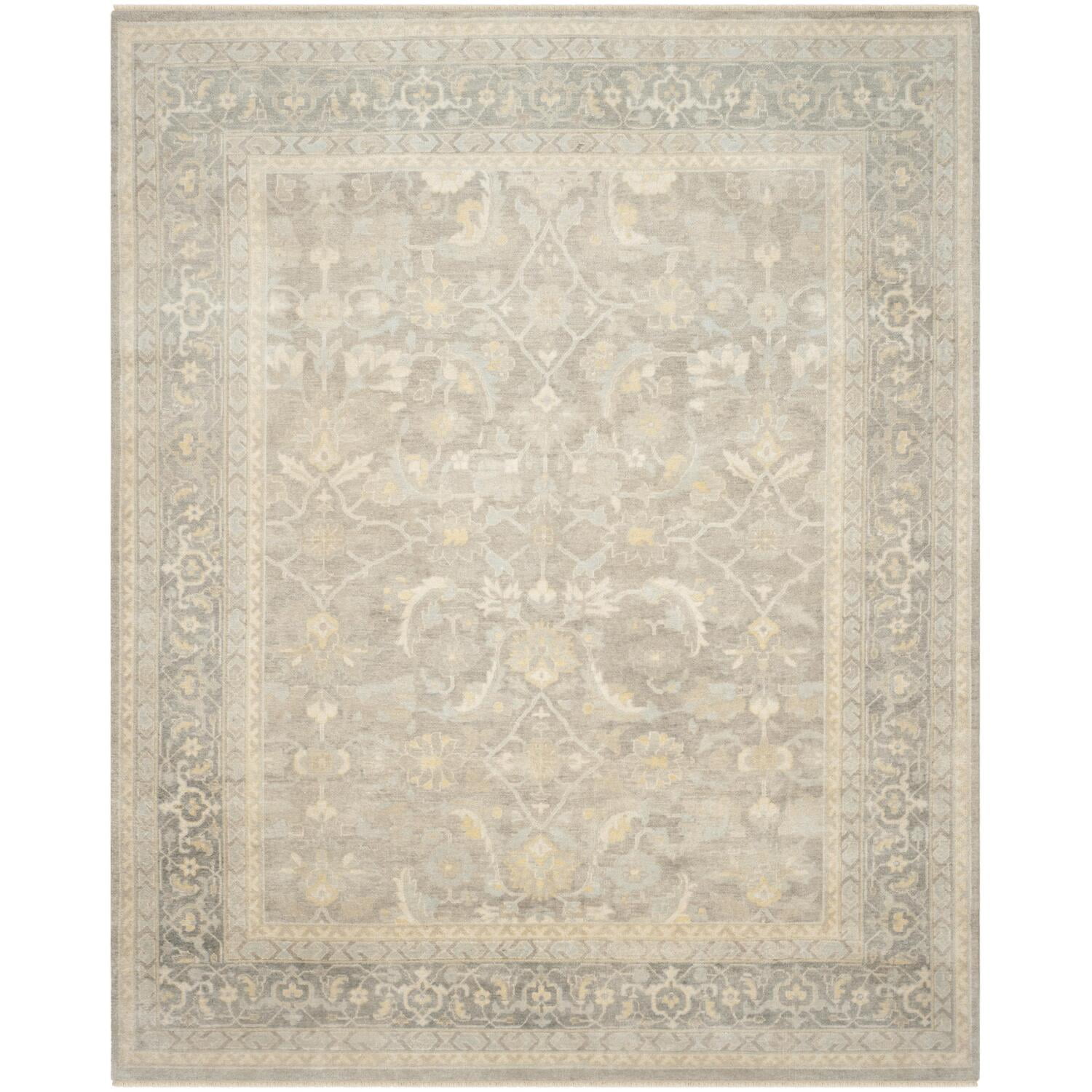Gray Hand-Knotted Wool Sultanabad 8' x 10' Area Rug