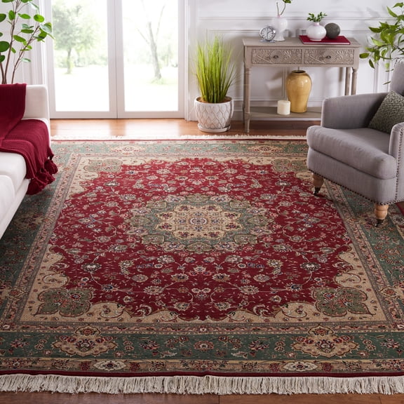 Safavieh Tabriz Floral Carleton Medallion Area Rug, Red/Green, 8' x 10'