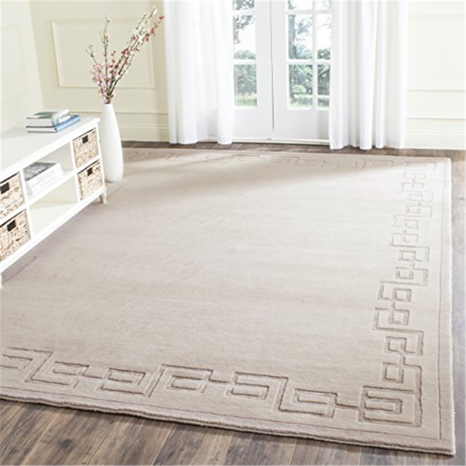 Gray Hand-Knotted Wool 9' x 12' Area Rug