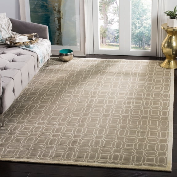 Safavieh Couture Hand-knotted Tibetan Charrie Modern Wool Rug Camel 9' x 12' 9' x 12' Bedroom,Living Room,Dining Room