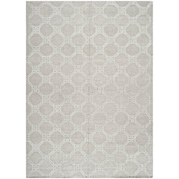 Safavieh Couture Hand-knotted Tibetan Dganit Modern Wool Rug Silver/Silver 9' x 12' 9' x 12' Living Room