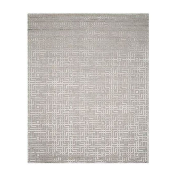 Safavieh Couture Hand-knotted Tibetan Dora Modern Wool Rug Grey 6' x 9' 6' x 9'