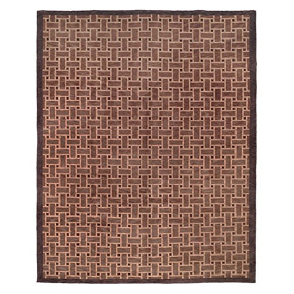 Safavieh Couture Hand-knotted Tibetan Dorjana Modern Wool Rug Assorted 9' x 12' 9' x 12' Indoor Living Room, Bedroom, Dining Room Rectangle
