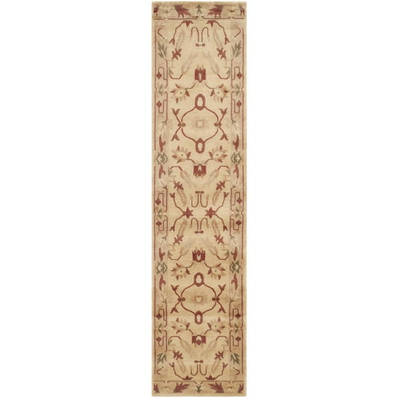 Safavieh Couture Hand-knotted Tibetan Folline Modern Wool Rug 2'6" x 10' Runner 10' Runner Runner, Indoor Living Room, Bedroom, Dining Room