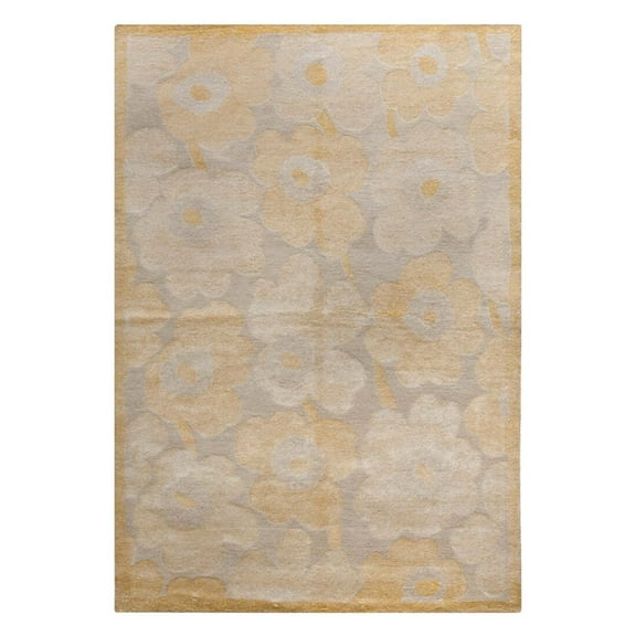 Safavieh  Couture Hand-knotted Tibetan Ljerka Modern Wool Rug Cream/Yellow 6' x 9' 6' x 9'