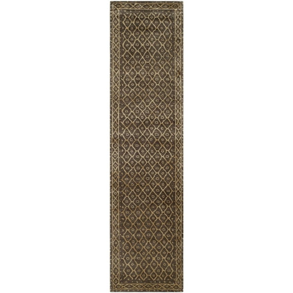 Safavieh Couture Hand-knotted Tibetan Magnhild Modern Wool Rug Lavender 2'6" x 10' Runner 10' Runner Runner, Indoor Living Room, Bedroom, Dining Room