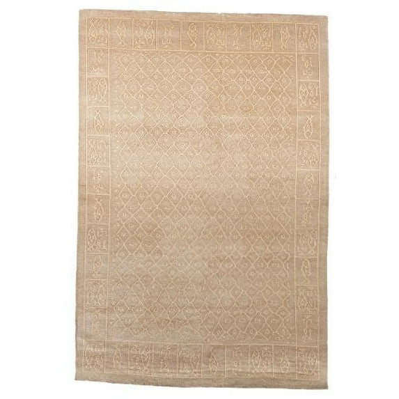 Safavieh Couture Hand-knotted Tibetan Nedia Modern Wool Rug Green 5' x 7'6" 5' x 8' Living Room, Bedroom, Dining Room