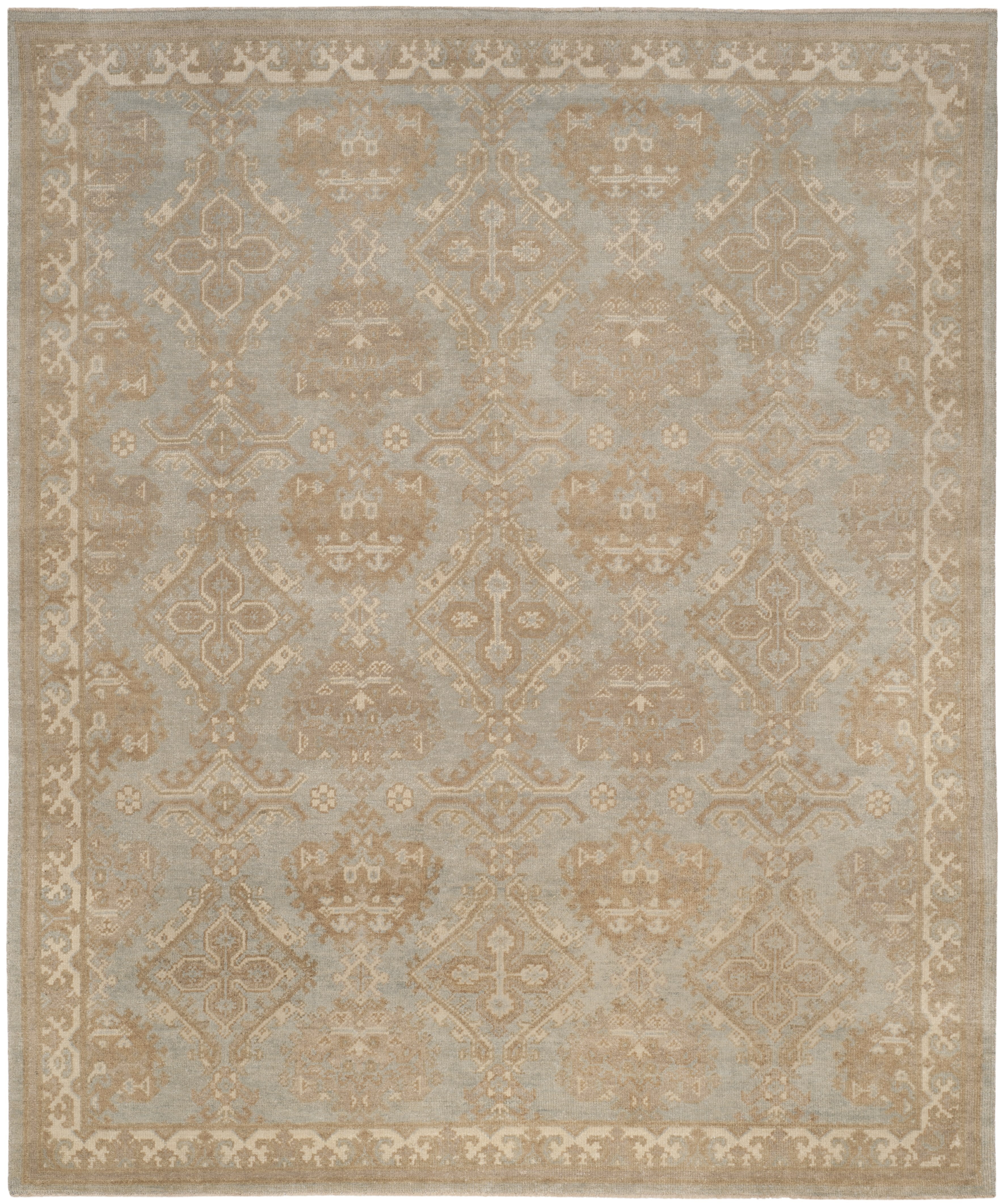 Hand-Knotted Light Blue Wool 9' x 12' Area Rug