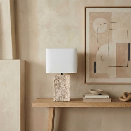 Safavieh Couture Henry 22" Powder Coating Table Lamp, Travertine