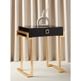 thumbnail image 1 of Safavieh Couture Abele Glam Mdf End Table, Black, 1 of 13