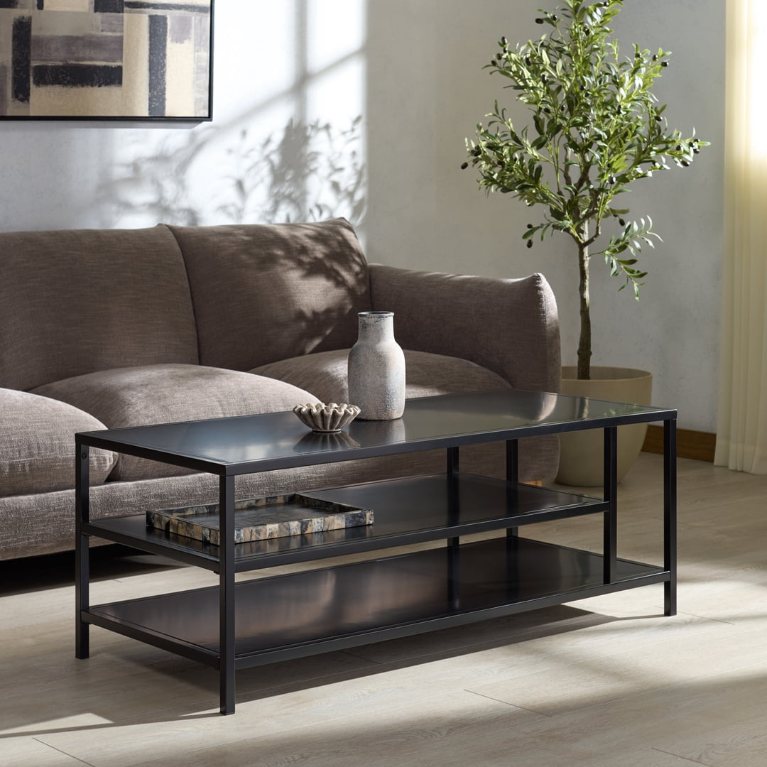 Safavieh Couture Hodge Metal Modern Coffee Table, Black - Walmart.com