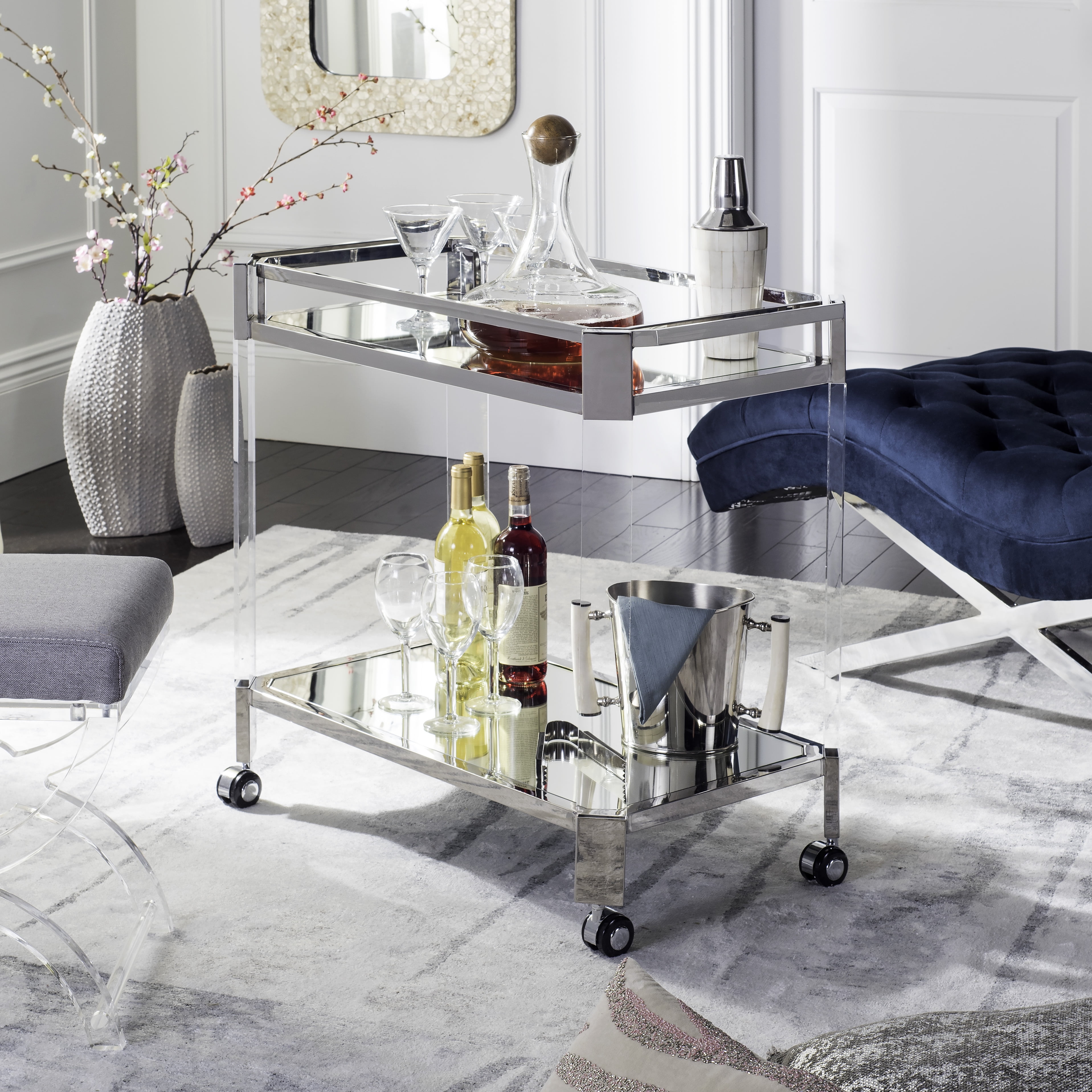 Iago Mirror Bar Cart