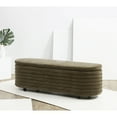 thumbnail image 1 of Safavieh  Couture Jaymie Contemporary Oval Storage Bench Dark Olive/Black, 1 of 5