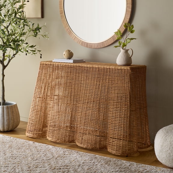 Safavieh Couture Jilliette Modern Rattan Console Table, Natural