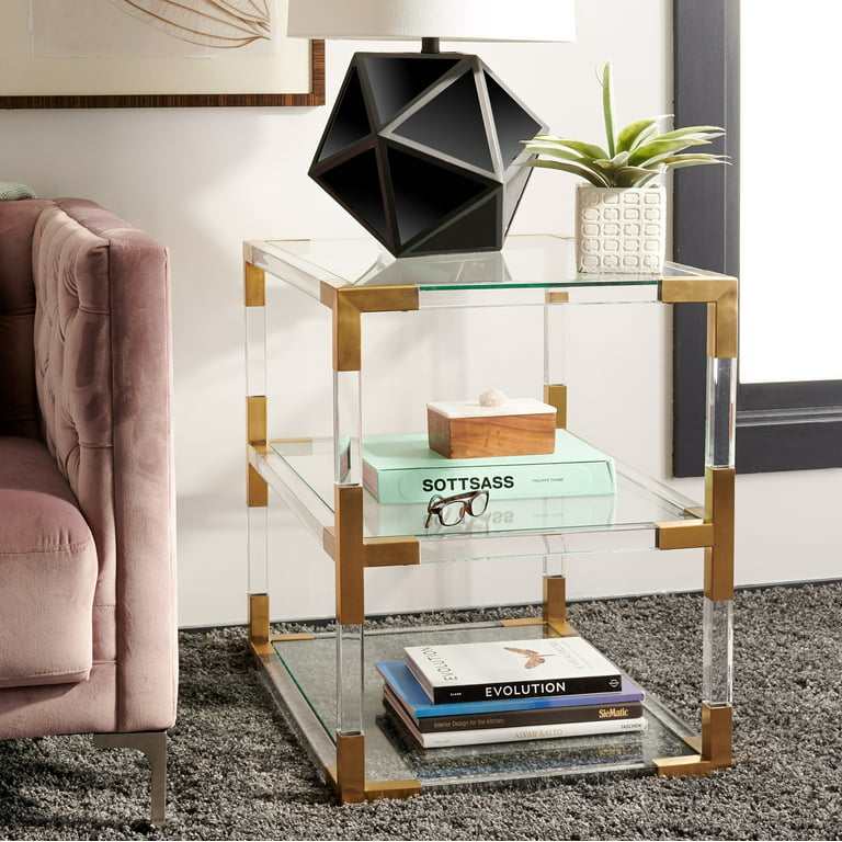 Safavieh Couture Louisa 3-Tier Modern Glam Acrylic End Table