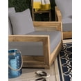 thumbnail image 1 of Safavieh Couture Montford Cushioned Teak Armchair Casing, Grey COVER ONLY, 1 of 10