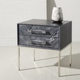 thumbnail image 1 of Safavieh Couture Sanford Mid-Century Mdf and Steel End Table, Black Cerused Oak, 1 of 13