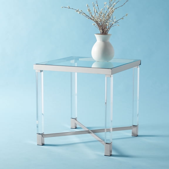 Safavieh Couture Shawna Glam Steel End Table, Silver