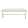 thumbnail image 1 of Safavieh  Couture Tourmaline Tufted Acrylic Bench - 48 IN W x 18 IN D x 18 IN H White, 1 of 5