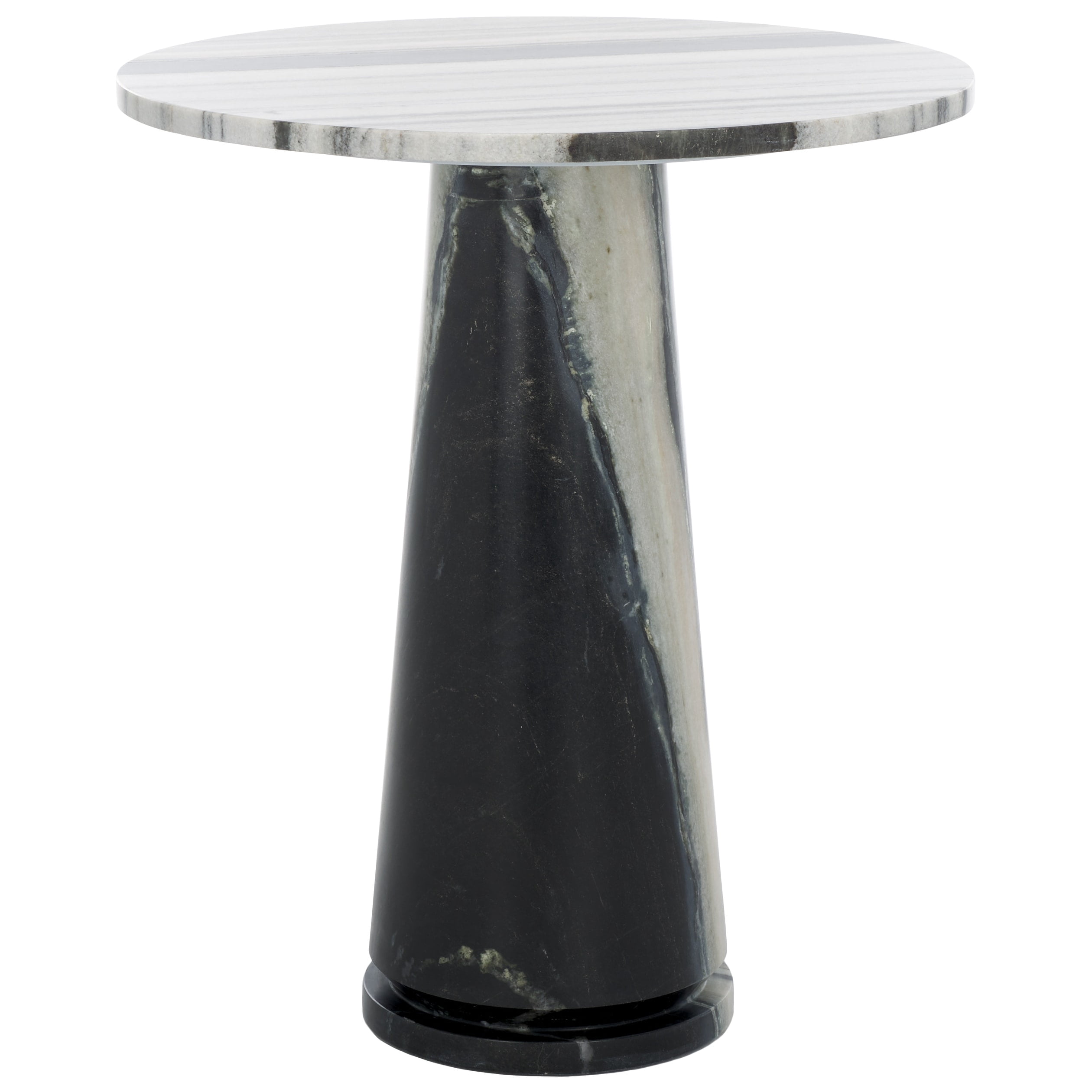 Safavieh Couture Valentia Tall Round Marble Accent Table - 22 IN W x 21 IN D x 24 IN H White ...