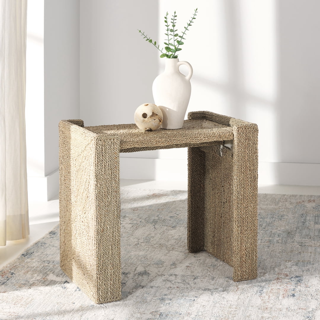Safavieh Couture Wynima Seagrass Bohemian End Table, Natural
