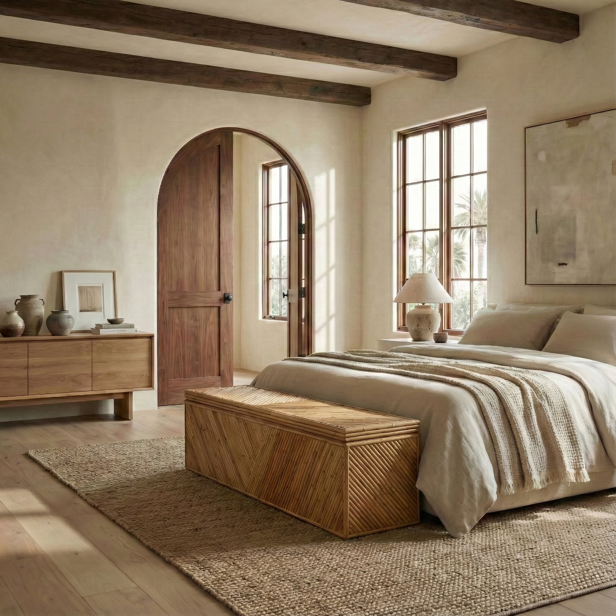 Safavieh Couture Zoeigh Rattan Trunk, Natural