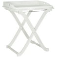 thumbnail image 1 of Safavieh Covina Outdoor Tray Table w/ Removable Top - Antique White, 1 of 6