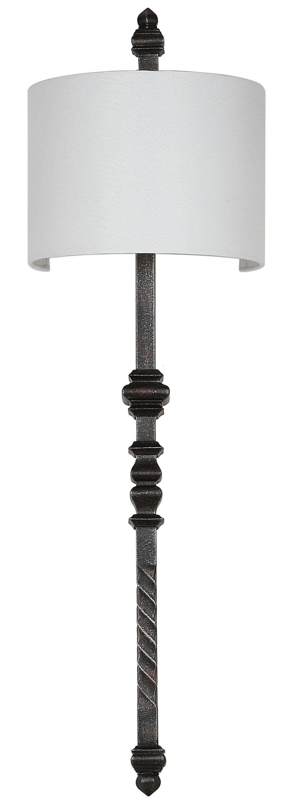 40-Inch Black and Silver Contemporary Wall Sconce