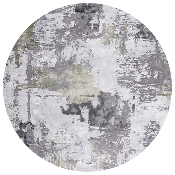 Safavieh Craft 820 Rugs, Grey / Green, 4' X 4' Round, Round