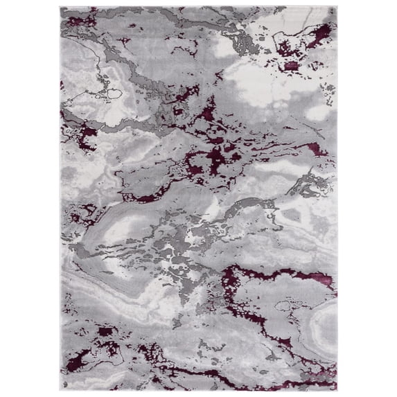 Safavieh Craft Meeta Modern & Contemporary Rug Grey/Wine 4' x 6' 4' x 6' Indoor Living Room,Bathroom,Bedroom Red Rectangle