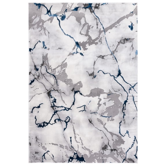 Safavieh Craft Oketa Modern & Contemporary Rug Grey/Blue 2'7" x 5' 3' x 5' Living Room,Bathroom,Bedroom Blue Rectangle