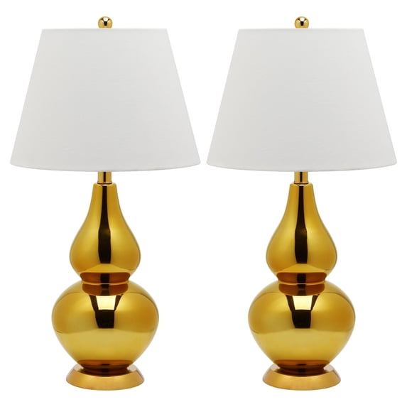 Safavieh Cybil LIT4088 26 in. G Double-Gourd Solid Table Lamp , Set of 2