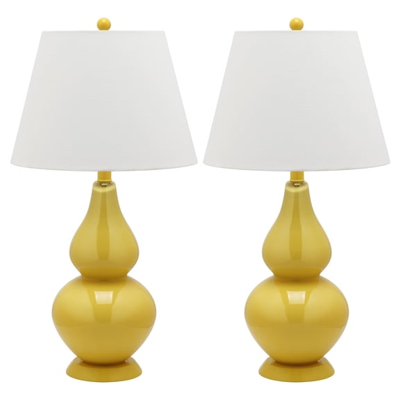 Safavieh Cybil LIT4088 26 in. G Double-Gourd Solid Table Lamp , Set of 2
