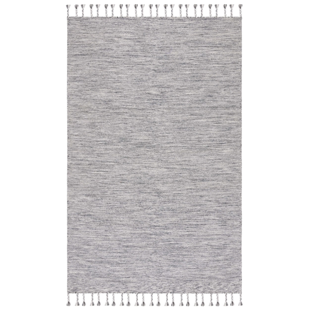 Handmade Geometric Flat-Weave Wool Rug - Gray 4' x 6'
