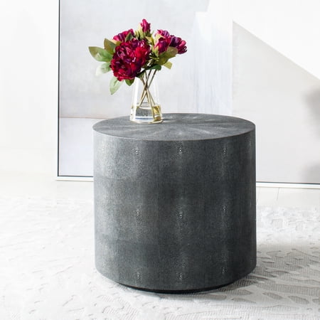 Safavieh Couture Diesel Glam Resin Round End Table, Black