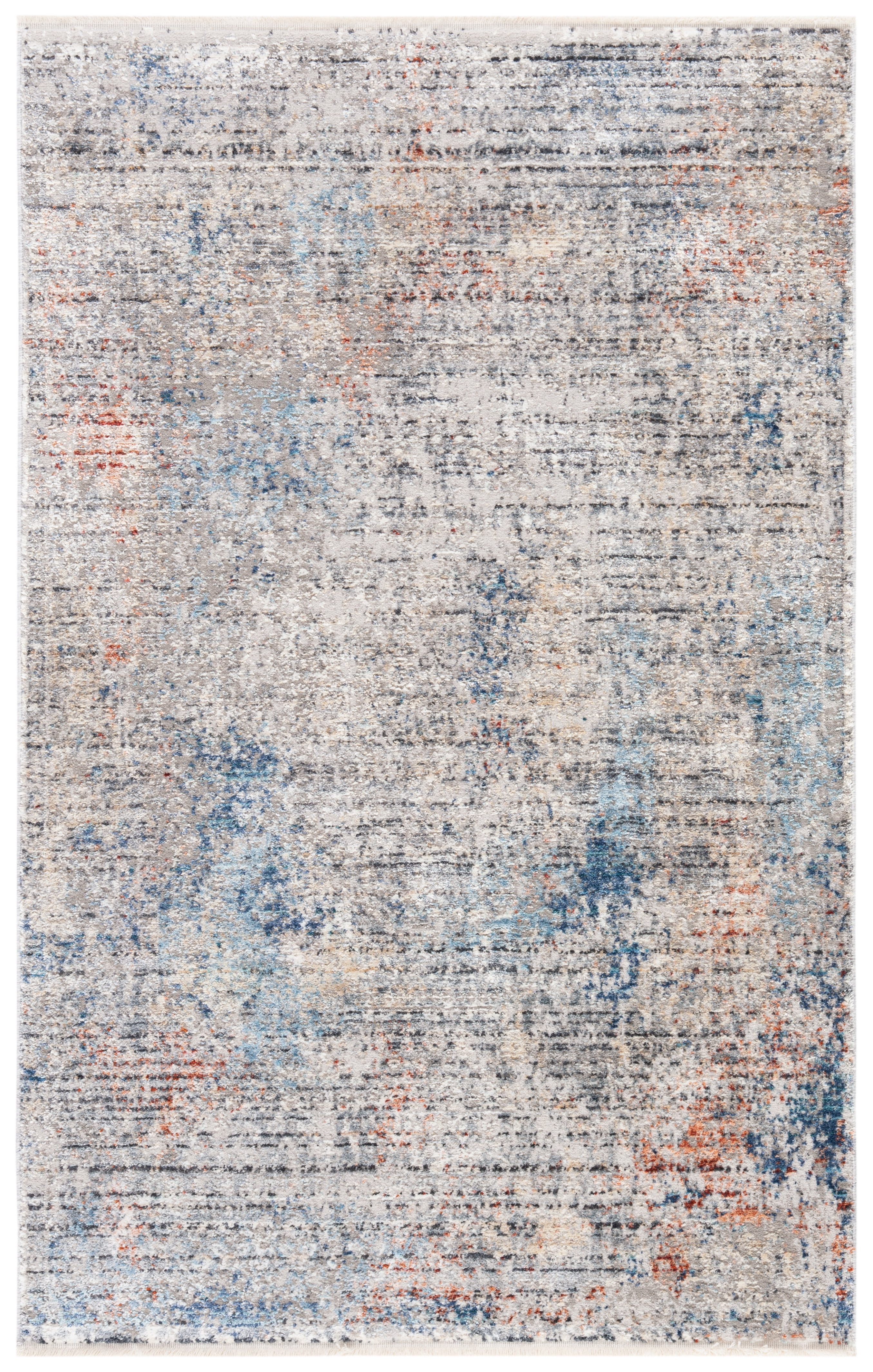 Safavieh 2'6" x 4' Gray and Blue Hand-Knotted Wool Area Rug