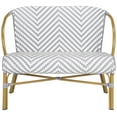 thumbnail image 1 of Safavieh Dandra Outdoor Modern Herringbone Rattan Settee, 1 of 9