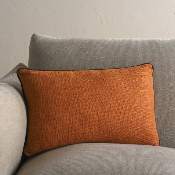 Safavieh Dani 12" x 20" Transitional Cotton Decorative Pillows, Rust/Brown