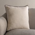 thumbnail image 1 of Safavieh Dani 18" x 18" Coastal Cotton Decorative Pillows, Ivory/Brown, 1 of 4