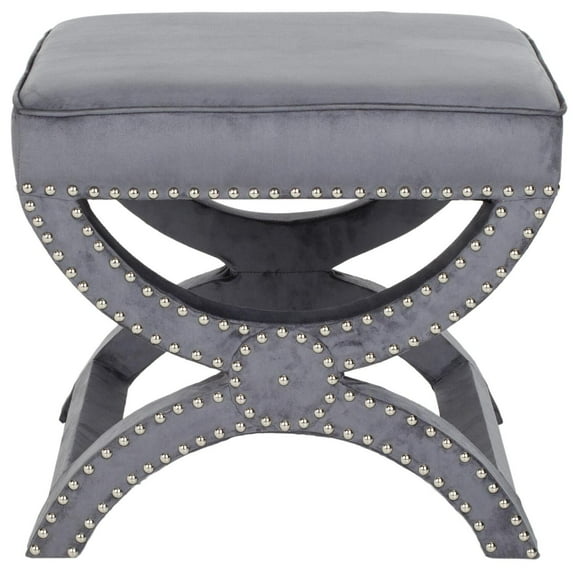 Safavieh Dante X-Bench Pewter Grey Ottoman