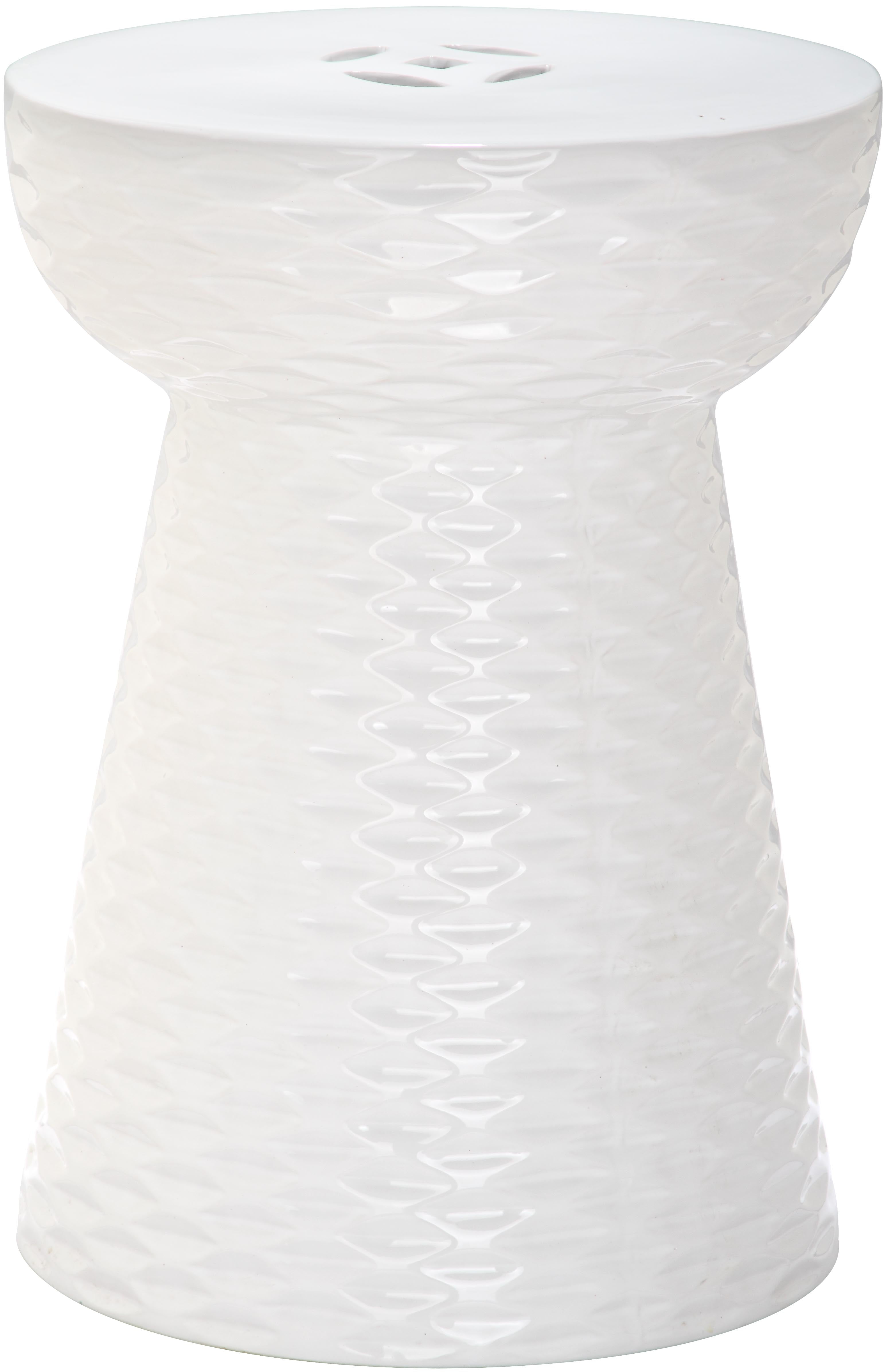 Safavieh Daphne Solid Indoor/Outdoor Garden Patio Stool, White ...