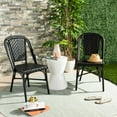 thumbnail image 1 of Safavieh Daria Outdoor Patio Stacking Side Chair, Set of 2 - Black, 1 of 10
