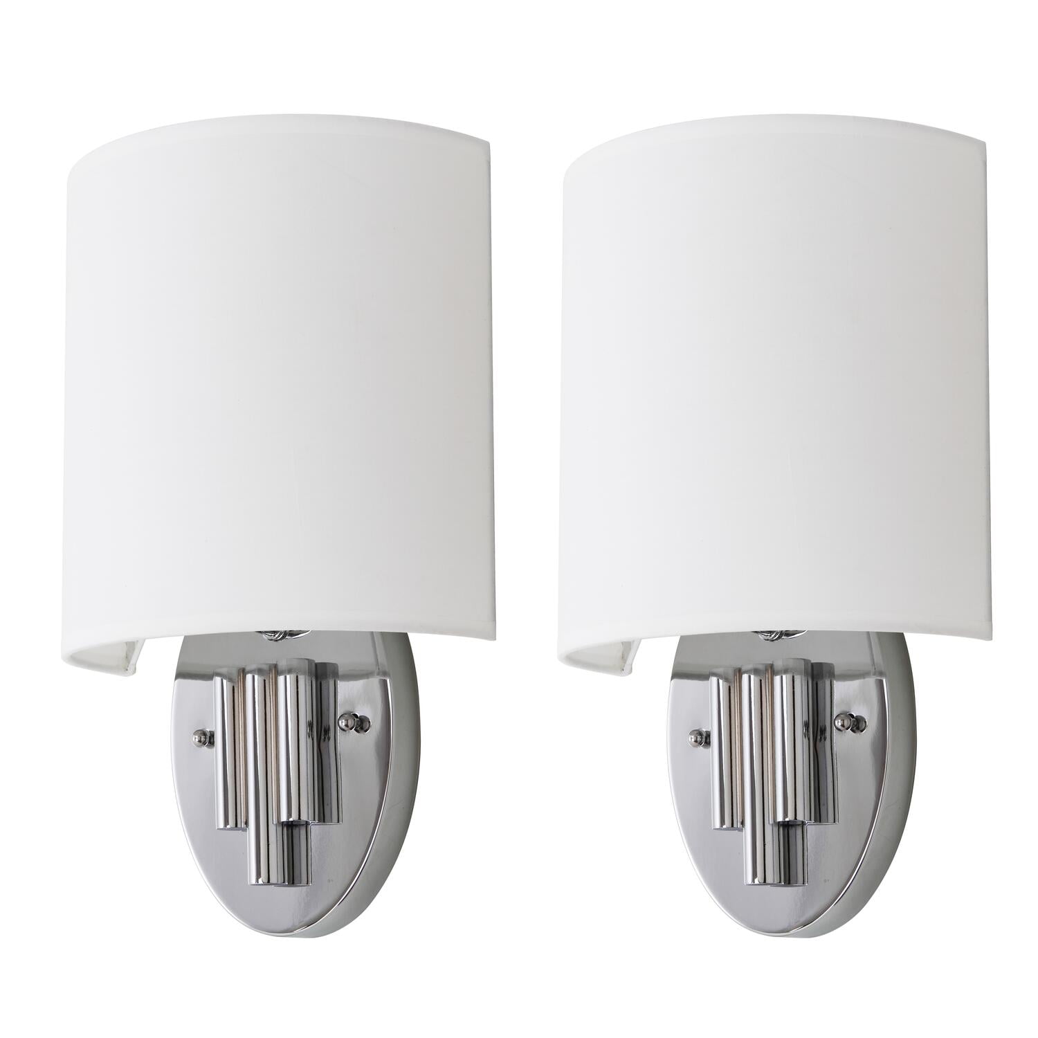 Darlene Chrome Contemporary Wall Sconce Set of 2