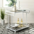 thumbnail image 1 of Safavieh Dawson 2 Tier Modern Glam Rectangle Bar Cart with Casters, 1 of 10