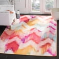 thumbnail image 1 of Safavieh Daytona Hypatia Geometric Polyester Machine Washable Area Rug, Fuchsia/Orange, 4' x 6', 1 of 9