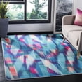 thumbnail image 1 of Safavieh Daytona Amable Geometric Polyester Machine Washable Area Rug, Turquoise/Fuchsia, 5'1" x 7'6", 1 of 9