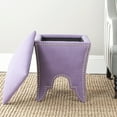thumbnail image 1 of Safavieh Deidra Square Upholstered Storage Ottoman, Lavender, 1 of 6