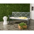 thumbnail image 1 of Safavieh Del Mar Outdoor Modern 3 Seat Garden Bench with Cushion, 1 of 6