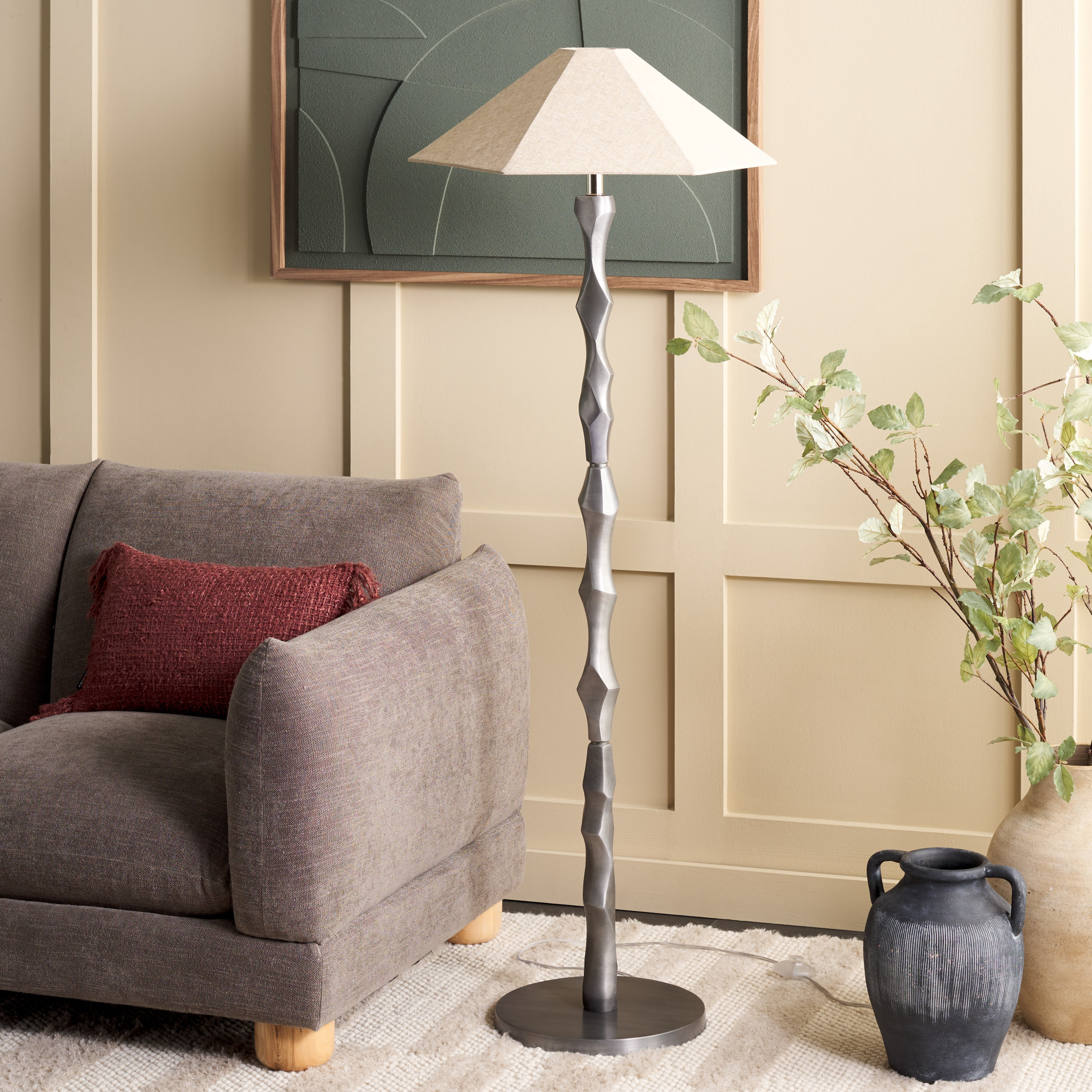 Safavieh Delphi 59" Traditional Silver Floor Lamp